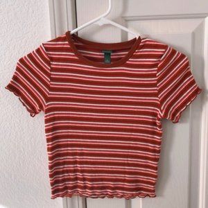 Wild Fable Short Sleeve Lettuce Edge Crop T-Shirt